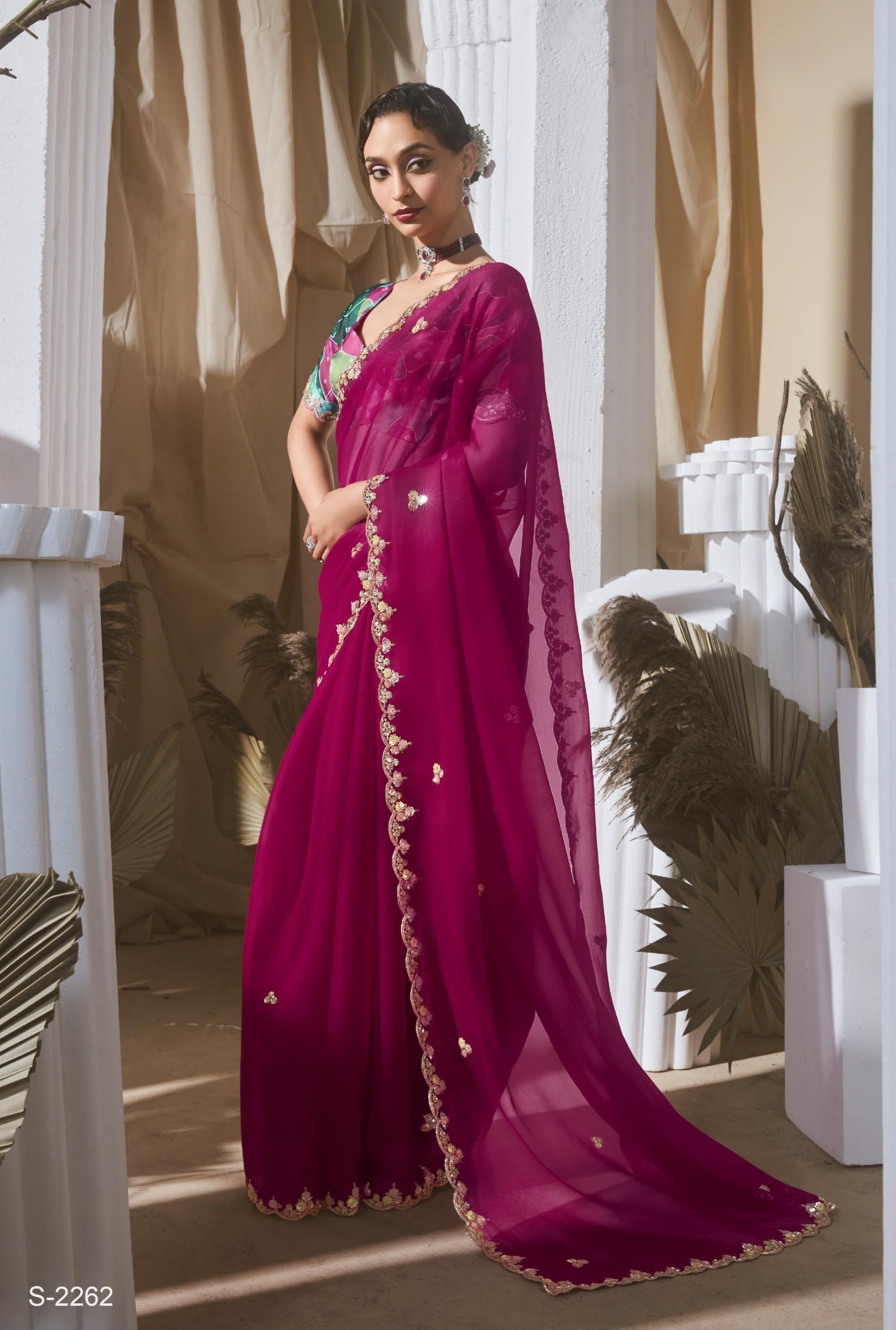 Pure Fancy Tissue based Fabric with Designer Saree